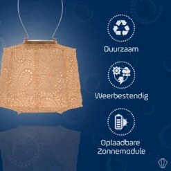 LUMIZ Solar Lampion Paisley Lamp - 20 Cm - Abrikoos -Leenbakker Winkel 534a54a7d2db4159abd3e94d985491ef
