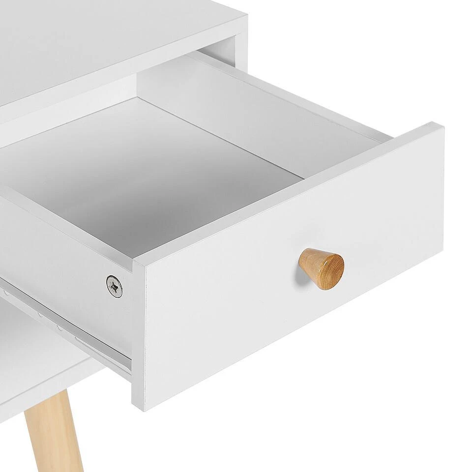 Beliani Bureau LEVIN - Wit Mdf 2 Beliani Bureau LEVIN - Wit Mdf - Afbeelding 2