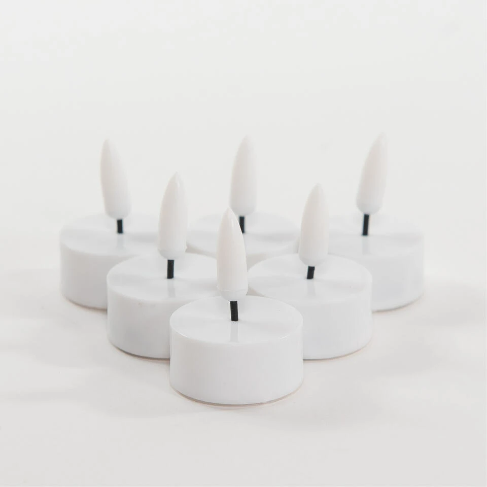 Anna's Collection LED Waxinelichtjes - 6x -wit - 3,5 X 1,5 Cm 3 Anna's Collection LED Waxinelichtjes - 6x -wit - 3,5 X 1,5 Cm - Afbeelding 3