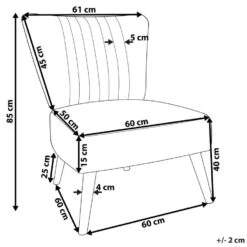 VAASA - Fauteuil - Wit - Polyester -Leenbakker Winkel 54a69bb129b24211ae9b1aeb61302624