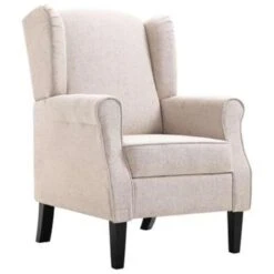 VidaXL Fauteuil Stof Beige -Leenbakker Winkel 54ded97311214a088b7c192d67d54dce