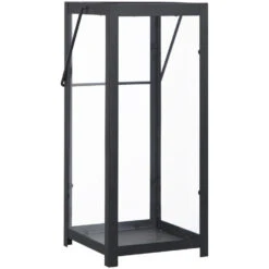 Lantaarn Lasio Zwart Metaal 40x17x18,5 Cm