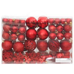 VidaXL - Kerstballenset - Rood - Polystyreen - 111 Stuks -Leenbakker Winkel 5565e8068a734b269b9f860d6bcab3cf