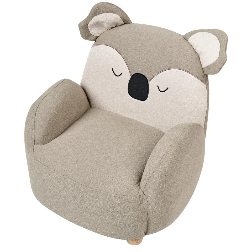 HERVIK - Kinderfauteuil - Taupe - Polyester 4 HERVIK - Kinderfauteuil - Taupe - Polyester - Afbeelding 4