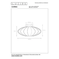 Lucide CORINA Plafonnière - Zwart -Leenbakker Winkel 563b1aad04d0492383050360d60a3300