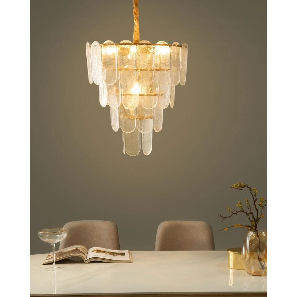 CARAVELI - Kroonluchter - Messing/Transparant - Glas 2 CARAVELI - Kroonluchter - Messing/Transparant - Glas - Afbeelding 2