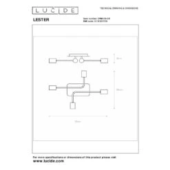 Lucide LESTER Plafonnière - Mat Goud / Messing -Leenbakker Winkel 580e69fbe05e4605929b4e827e72767d