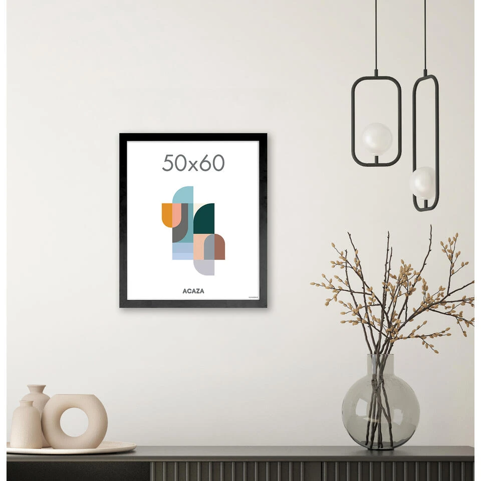Fotokader - Fotolijst - Wissellijst - 50x60 Cm - MDF - Zwart 2 Fotokader - Fotolijst - Wissellijst - 50x60 Cm - MDF - Zwart - Afbeelding 2