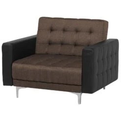 Beliani Fauteuil ABERDEEN - Bruin Polyester 7 Beliani Fauteuil ABERDEEN - Bruin Polyester -Leenbakker Winkel 586efc786e5d4b358fd244443e280bce