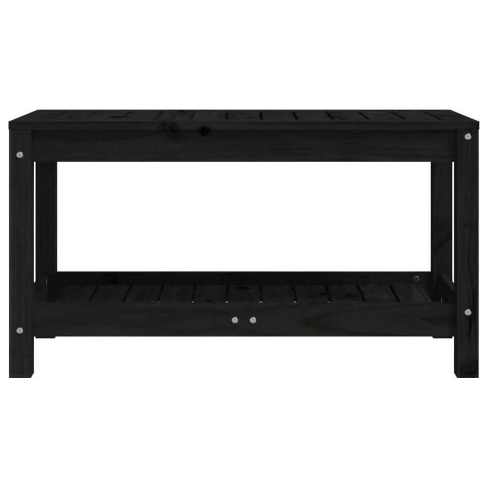 VidaXL - Tuinbank - Zwart - Grenenhout - 82.5 X 35 X 45 Cm 4 VidaXL - Tuinbank - Zwart - Grenenhout - 82.5 X 35 X 45 Cm - Afbeelding 4