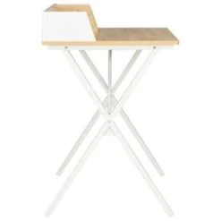 VidaXL Bureau 80x50x84 Cm Wit En Natuurlijk -Leenbakker Winkel 59e215ca895844869c8c5509c7572903