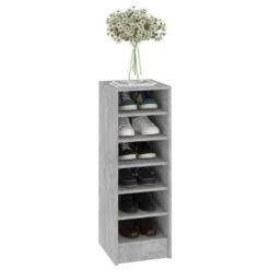 VidaXL - Schoenenkast - Grijs - Bewerkt Hout - 31.5 X 35 X 92 Cm -Leenbakker Winkel 5a01c5e42ff246179086903f0aad28ba