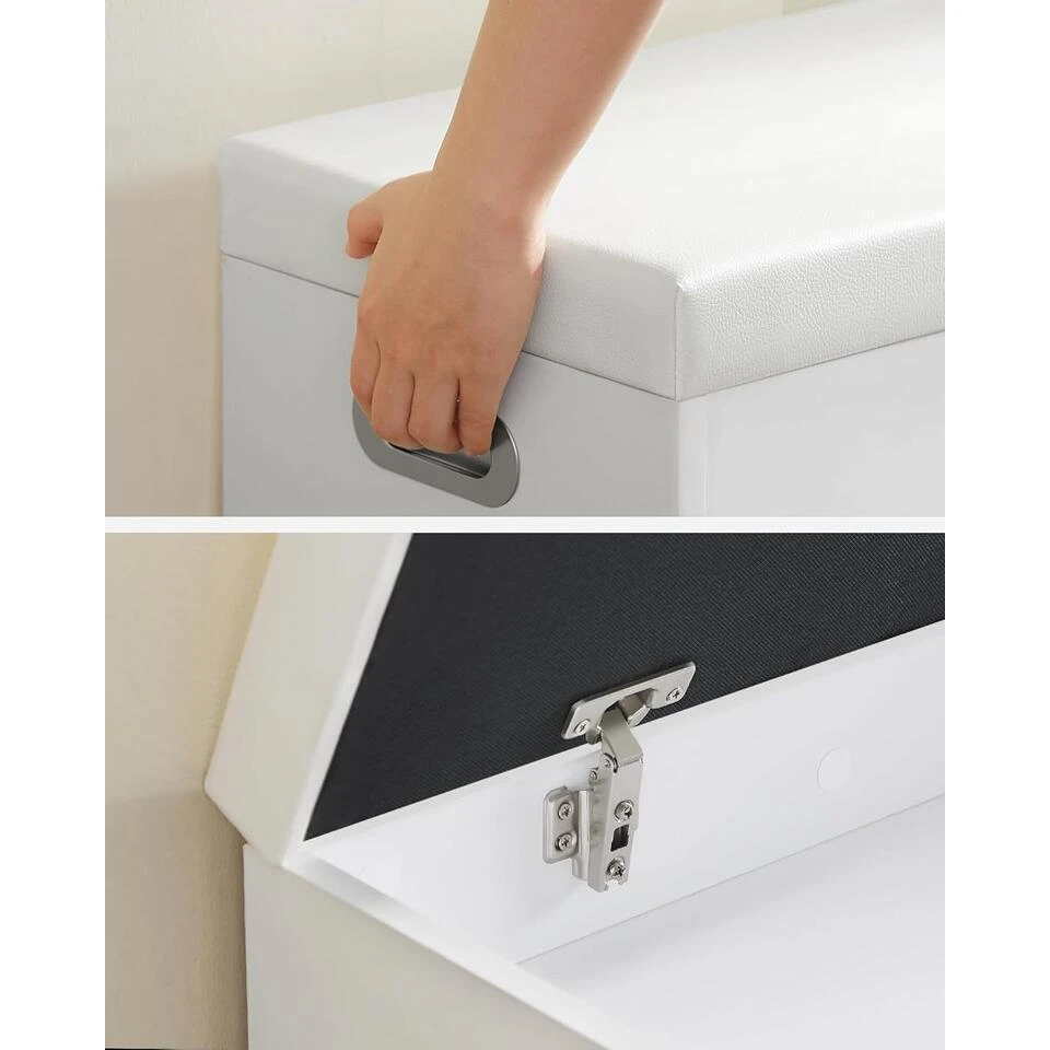 Parya Home Schoenbank Met Zitkussen, 3 Compartimenten 3 Parya Home Schoenbank Met Zitkussen, 3 Compartimenten - Afbeelding 3