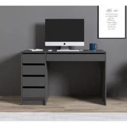 Meubella - Bureau Avio - Grijs - 120 Cm -Leenbakker Winkel 5bb2cccddbb24ca8a63b75ed40aa08da