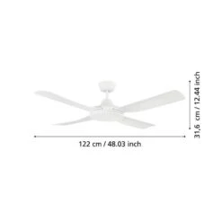 EGLO Bondi 1 Plafondventilator - 122cm - Wit - 3 Standen 5 EGLO Bondi 1 Plafondventilator - 122cm - Wit - 3 Standen -Leenbakker Winkel 5bb8414fb86b4e8e891ead520703303b