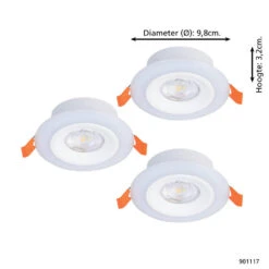 EGLO Calonge RGB Inbouwspot - LED - Ø 9,8 Cm - Wit - Instelbaar RGB -Leenbakker Winkel 5bb8b269bf4d4b8cadbcb14136275b50