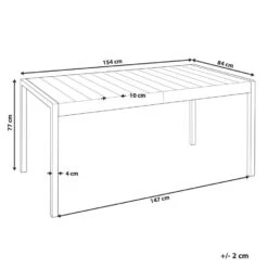 BARTICA - Tuintafel - Zwart - 154 X 84 Cm - Synthetisch Materiaal -Leenbakker Winkel 5c52515a8e124113b54f6d21f16d4134