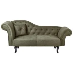 LATTES II - Chaise Longue - Olijfgroen - Linkerzijde - Fluweel -Leenbakker Winkel 5df7eb08e67043e183178e97ac5305ca