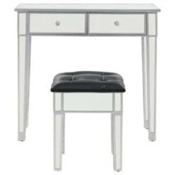 VidaXL Kaptafel Gespiegeld Met Kruk MDF En Glas -Leenbakker Winkel 5f85592bb2b940aa8f23b742c3f385f2