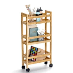 Zeller Keuken Trolley - Met 3 Niveaus - Bruin - Bamboe Hout -Leenbakker Winkel 5fc9121148a04b2288ef02701655844f