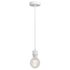 Pendel Hanglamp Wit Met Schroefdraad Voor Kap - E27 - 100 Cm