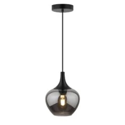 Hanglamp Lola - Smoke Metaal/glas - 150xØ19 Cm