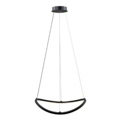 Hanglamp Joa LED - Mat Zwart Metaal - 110xØ52 Cm