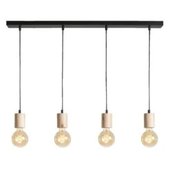 Pendel Aalborg X4 - Zwart/naturel - 120x90x9 Cm
