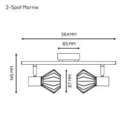 2-spot Marnix - Zwart -Leenbakker Winkel 60201041 9700
