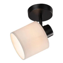 Spot Amani - Zwart/off-white - E27
