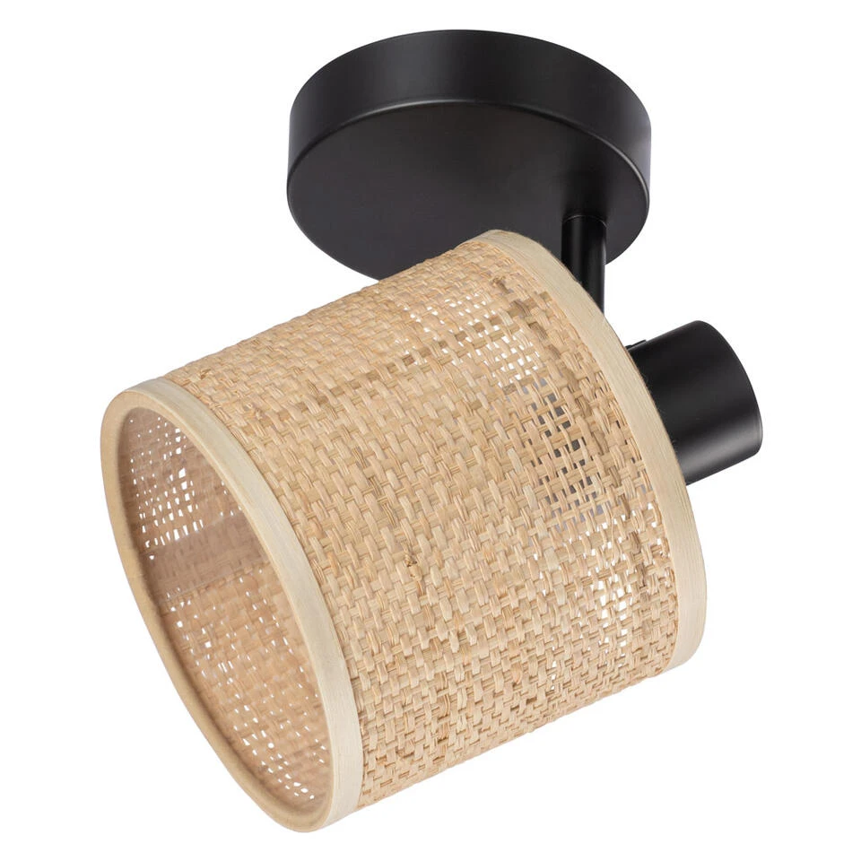 Spot Romana - Naturel/mat Zwart - 17xØ13 Cm 2 Spot Romana - Naturel/mat Zwart - 17xØ13 Cm - Afbeelding 2