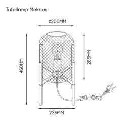 Tafellamp Meknes - Zwart -Leenbakker Winkel 60301087 7900