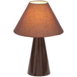 Tafellamp Meran Bruin E27 - 45x32x32 Cm