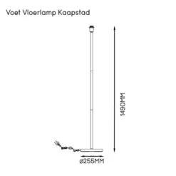 Voet Vloerlamp Kaapstad - Antiek Goud - Ø25x149 Cm -Leenbakker Winkel 60350414 7900