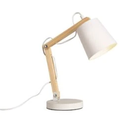 Bureaulamp Olaf - Wit - 40xØ14cm