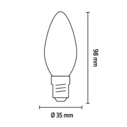 Calex Smart LED-kaarslamp - Transparant - 4,5W -Leenbakker Winkel 60606251 0300