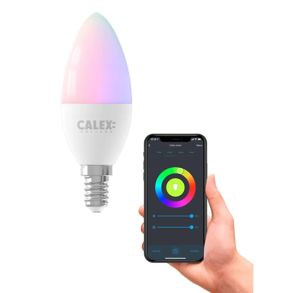 Calex Smart LED-kaarslamp RGB - Wit - 5W 3 Calex Smart LED-kaarslamp RGB - Wit - 5W - Afbeelding 3