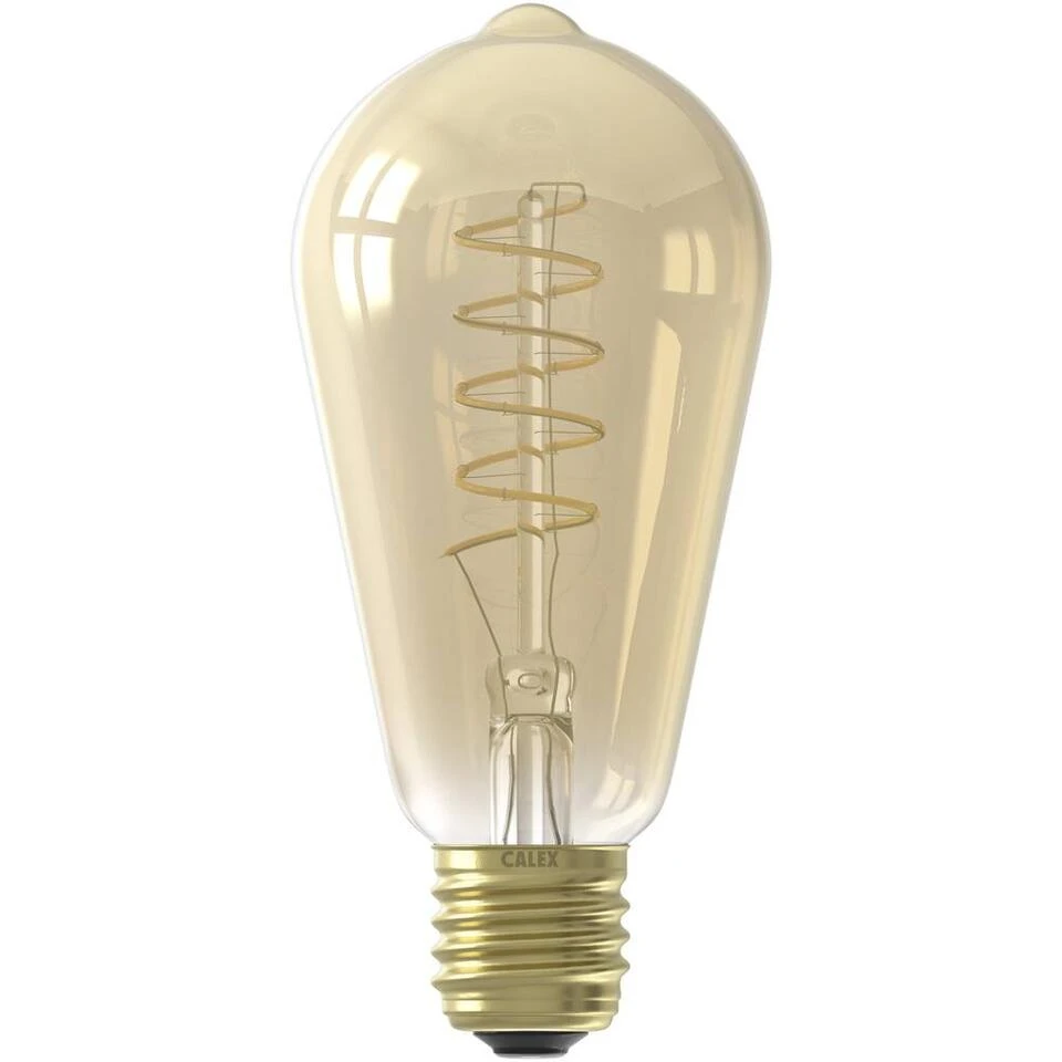LED Filament Rustieklamp Dimbaar - Goud - E27 - 5.5W - 470LM 2 LED Filament Rustieklamp Dimbaar - Goud - E27 - 5.5W - 470LM - Afbeelding 2