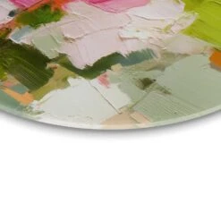 Glasschilderij Abstracte Lente - Ø 70cm - Groen -Leenbakker Winkel 60a3fb64d10644f9b843f714af241549