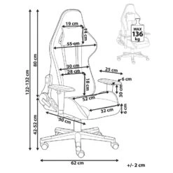 WARRIOR - Gamestoel - Beige - Polyester 14 WARRIOR - Gamestoel - Beige - Polyester -Leenbakker Winkel 60bb8b15ca6e420b8d69b580c68c14e5