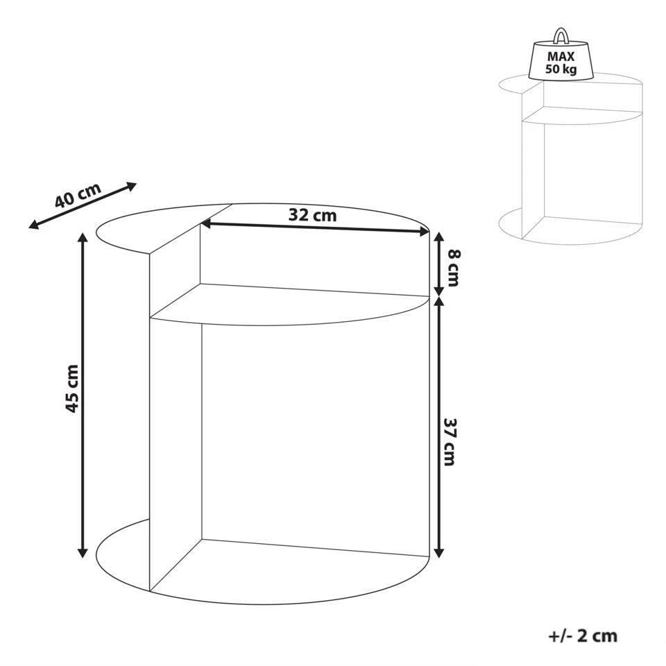 TAGGART - Bijzettafel - Zwart - IJzer 4 TAGGART - Bijzettafel - Zwart - IJzer - Afbeelding 4
