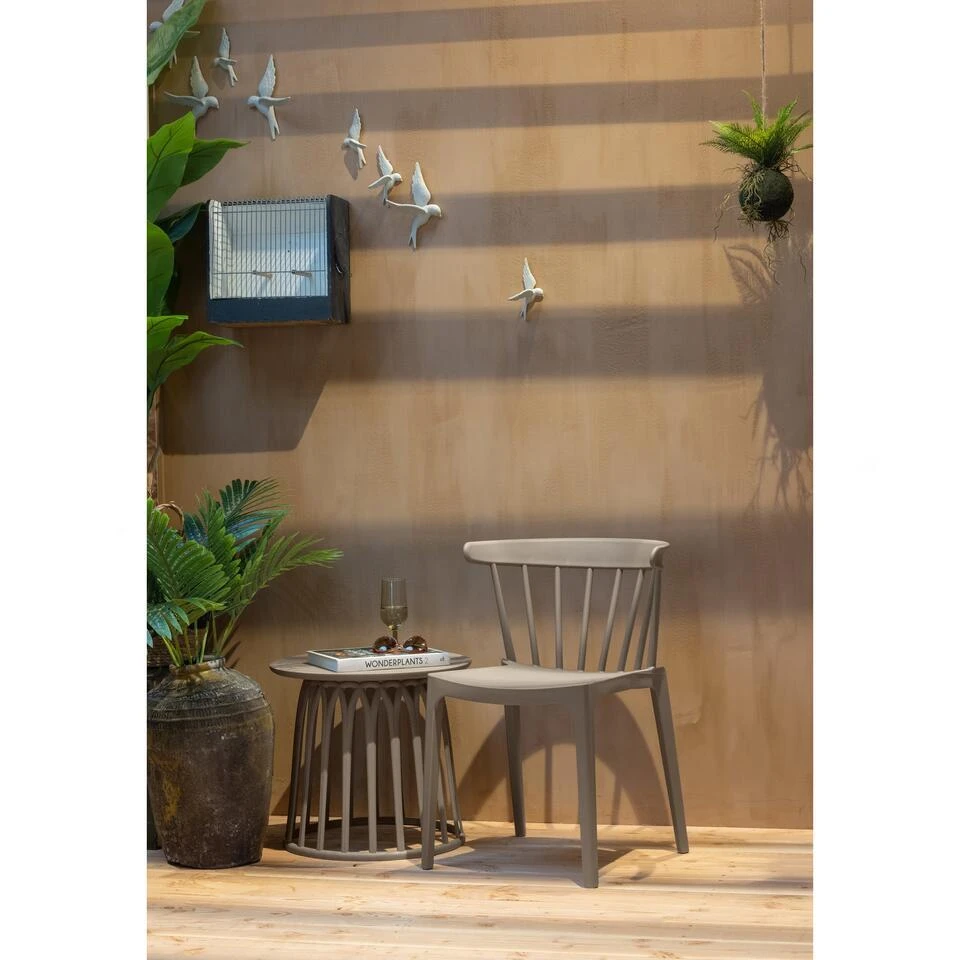 WOOOD Bliss Tuinstoelen - Kunststof - Taupe - Set Van 2 3 WOOOD Bliss Tuinstoelen - Kunststof - Taupe - Set Van 2 - Afbeelding 3