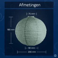 LUMIZ Solar Lampion Tigres Rond - 40 Cm - Sage Green -Leenbakker Winkel 62968b4a926b44da93fc6770877c0037