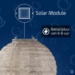 LUMIZ Solar Lampion Spectare Rond - 20 Cm - Licht Taupe -Leenbakker Winkel 62d5fd71a5ed4e859abecf7cd69f5523