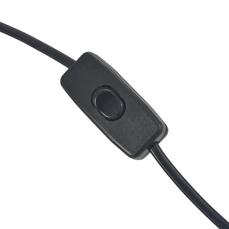 VidaXL Bureaulamp Rond E27 Zwart 4 VidaXL Bureaulamp Rond E27 Zwart - Afbeelding 4