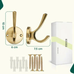 XIVADA Kapstokhaak Zena - Inclusief Schroefset - Goud - Set Van 3 -Leenbakker Winkel 6509247f7e8e4d0094406ca8d1ffb05c