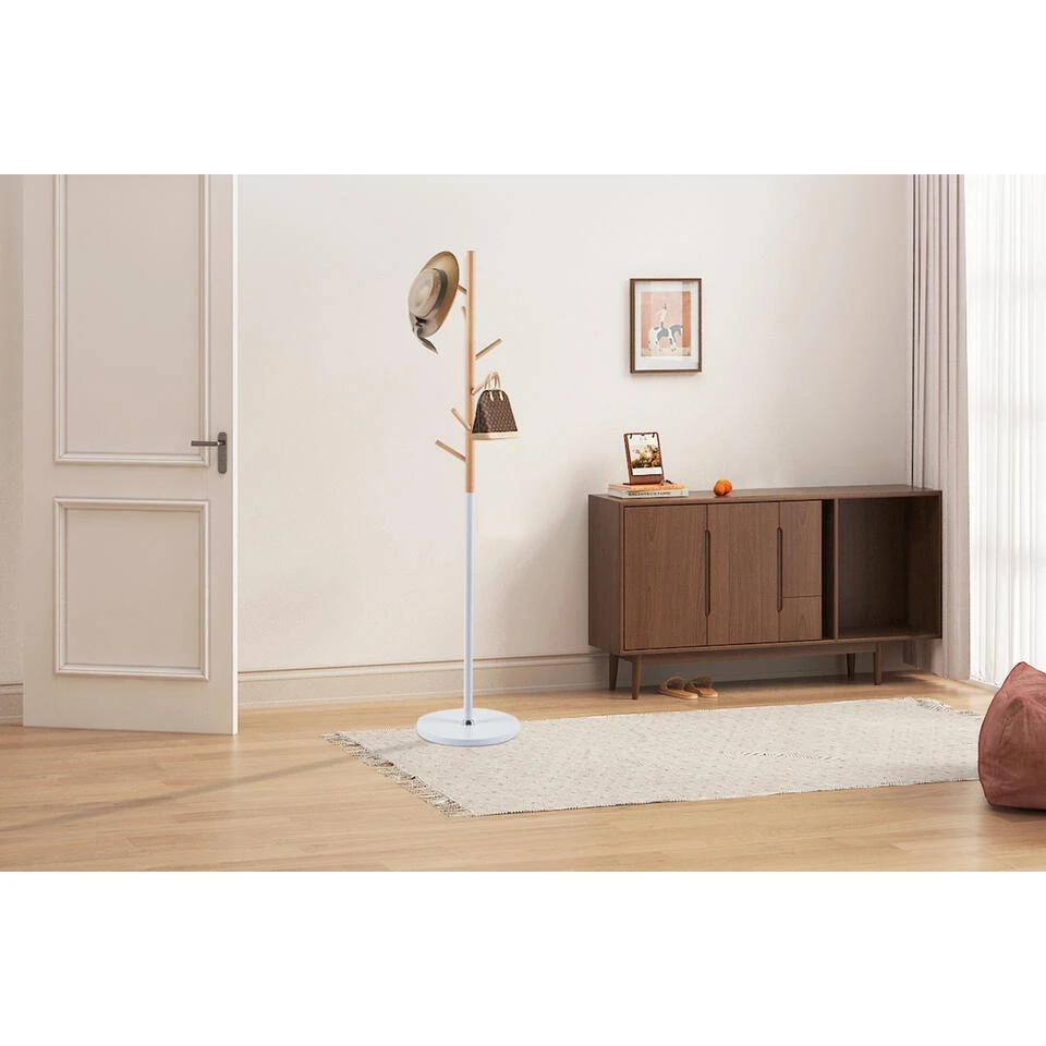 Rousseau Staande Kapstok Viola - Ø37 X 172 Cm - Beukenhout / Metaal 2 Rousseau Staande Kapstok Viola - Ø37 X 172 Cm - Beukenhout / Metaal - Afbeelding 2