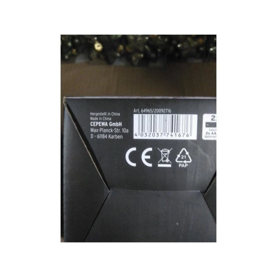 Cepewa Kaars - LED - Met Timer - Grijs - Glas - 7 X 12 Cm 4 Cepewa Kaars - LED - Met Timer - Grijs - Glas - 7 X 12 Cm - Afbeelding 4