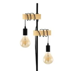 EGLO Townshend Vloerlamp - E27 - 20,5 Cm - Zwart, Bruin -Leenbakker Winkel 670b4b628f784aafa245566ab71875f6