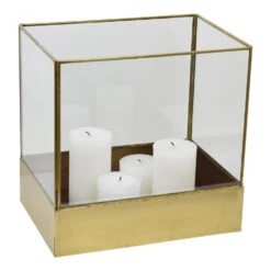 LOFT42 Liva Large Windlicht - Goud - Metaal - 30x21x30 -Leenbakker Winkel 67e3adf465a3404d9b74bdbb568f3d21